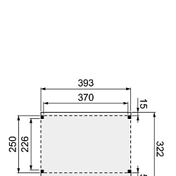 Douglasvision Kapschuur Comfort 400x250cm groen geïmpregneerd