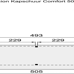 Douglasvision Kapschuur Comfort 500x250cm kleurloos geïmpregneerd