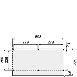 Douglasvision Kapschuur Comfort 600x250cm groen geïmpregneerd