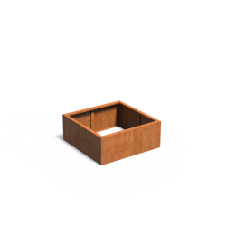 CARREZ zonder bodem 1000x1000x400mm Corten (CAW5.3)