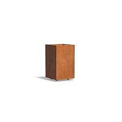 CARREZ met wielen 500x500x800mm Corten (CAWL9.1)