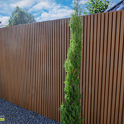 WEO®35 Gardenwall |  brandklasse E | 33 x 170 mm | Teak | 390cm