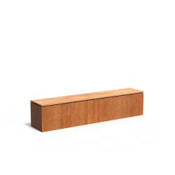 Sokkel met zitting 2000x400x430mm Corten 2mm (CKW30)