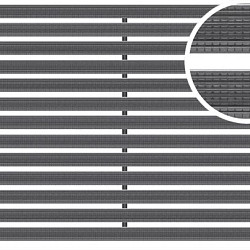 Mat aluminium met rubberstroken L=600mm B=400mm H=20mm