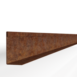 Kantopsluiting Cortenstaal Single (flg) 300cm x 10cm