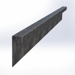 U-profiel Verzinkt Staal ongelijkzijdig opsluitband 6cm 220x4,6x19,6x6,4cm