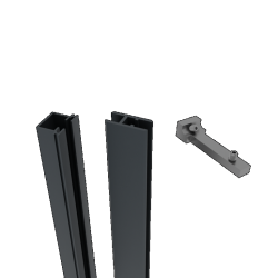 Boston Aluminium profielset Verticaal voor HPL met connectoren