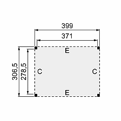 Douglasvision buitenverblijf Modern 399x306,5cm onbehandeld