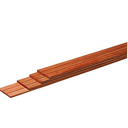 Hardhouten geschaafde plank, met V-groeven, 1,5x14,5x395cm