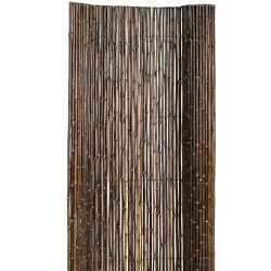 Bamboescherm op rol 180x180cm zwart