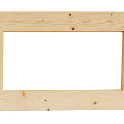 Vuren vast Raam met helder glas 72x45cm onbehandeld