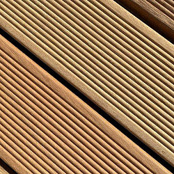 Terrasplank Bangkirai 19x90mm glad/ribbel Premium P120 |427cm