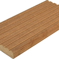 Terrasplank Bangkirai 21x145mm gegroefd/glad Premium P100 396cm