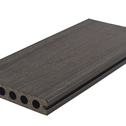 WPC 22,5x138mm FIberdeck Premium | ronde kamer | 2-zijdig | Dark Grey 400cm