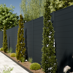 Boston Aluminium Fence Board Opal 21x160mm L-178cm | RAL9005