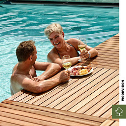 Hardhouten tegel 100x100cm