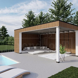 Buitenverblijf Capri 4900x4250x2550mm (bxdxh) model rechts alleen constructie