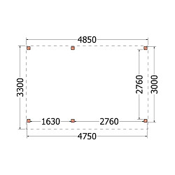 Buitenverblijf Casa 4850x3300x2600mm (bxdxh)