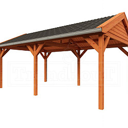 Buitenverblijf Zadeldak Betula 6150x4150x3350mm (bxdxh)