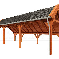 Kapschuur de Hoeve XL 8150x3800x3450mm (bxdxh) links