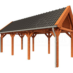 Buitenverblijf Zadeldak XL 7650x3800x3950mm (bxdxh)