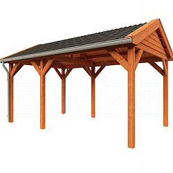 Buitenverblijf Zadeldak Betula 5050x3500x3150mm (bxdxh)