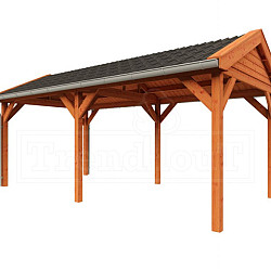 Buitenverblijf Zadeldak Betula 6150x3500x3150mm (bxdxh)