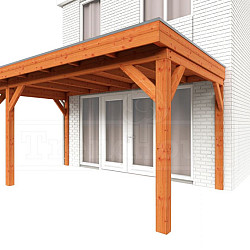 Aanbouwveranda Ancona 4800x3300x2600mm (bxdxh) links