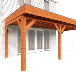 Aanbouwveranda Ancona 5950x3300x2600mm (bxdxh) rechts