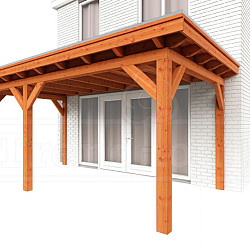 Aanbouwveranda Lucca 5400x3250x2600mm (bxdxh) links