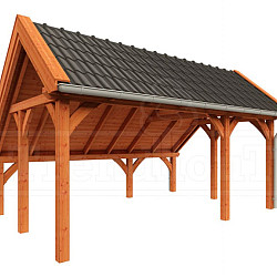 Kapschuur de Hoeve XL 5900x4400x3750mm (bxdxh) rechts