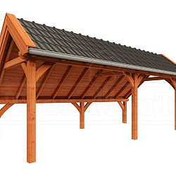 Kapschuur de Hoeve XL 7000x3800x3450mm (bxdxh) rechts