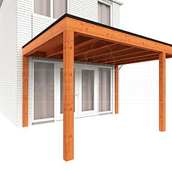 Aanbouwveranda Modena 4050x3650x2700mm (bxdxh) rechts