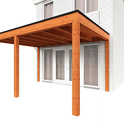 Aanbouwveranda Modena 4300x3650x2700mm (bxdxh) links