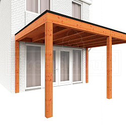 Aanbouwveranda Modena 4300x3650x2700mm (bxdxh) rechts