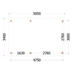 Kapschuur de Deel 5050x3400x3000mm (bxdxh)