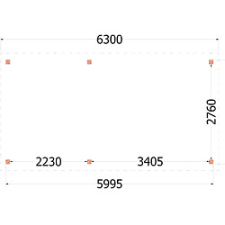 Kapschuur de Deel 6300x3400x3000mm (bxdxh)