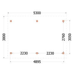 Kapschuur de Hoeve XL 5300x3800x3450mm (bxdxh)