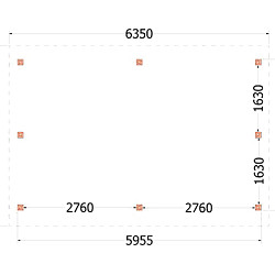 Kapschuur de Hoeve XL 6350x4400x3750mm (bxdxh)