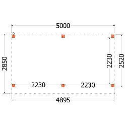 Buitenverblijf Refter XL 5000x2850x2600mm (bxdxh)