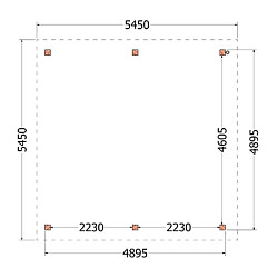 Buitenverblijf Toscane 5450x5450x2600mm (bxdxh)