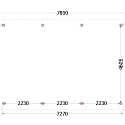 Buitenverblijf Toscane 7850x5450x2600mm (bxdxh)