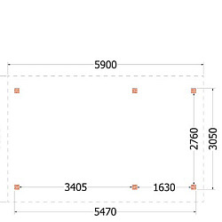 Kapschuur de Hoeve XL 5900x3800x3450mm (bxdxh) rechts