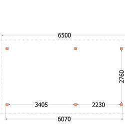 Kapschuur de Hoeve XL 6500x3800x3450mm (bxdxh) rechts