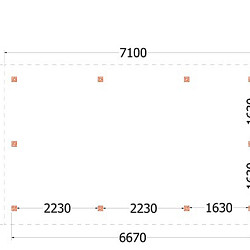 Kapschuur de Hoeve XL 7100x4400x3750mm (bxdxh) rechts