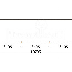 Aanbouwveranda Modena 10800x3000x2700mm (bxdxh)