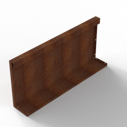 Component Module+ Recht Paneel (A) 90x42cm Corten