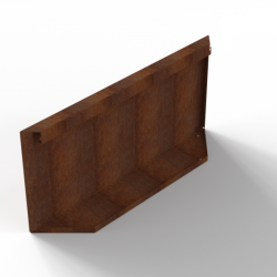 Plantenbak Module+ Kopschot paneel (D) 90x42cm Corten