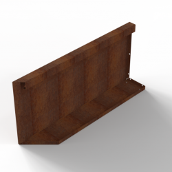 Plantenbak Module+ Uitwendig hoekpaneel (B) 90x42cm Rechts Corten