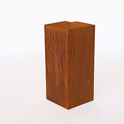 Overzetstuk muurelement Hoek - 17x30x12.8cm Corten
